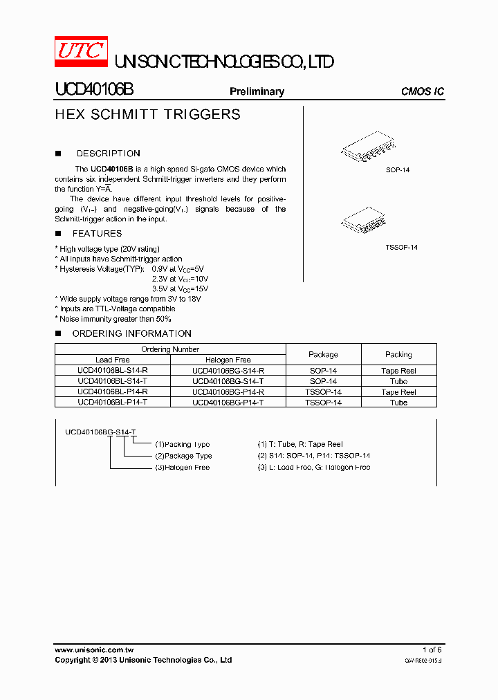 UCD40106B_7688081.PDF Datasheet