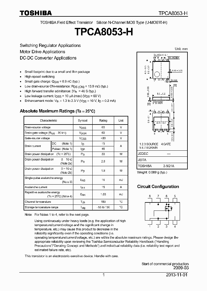 TPCA8053-H_7694672.PDF Datasheet