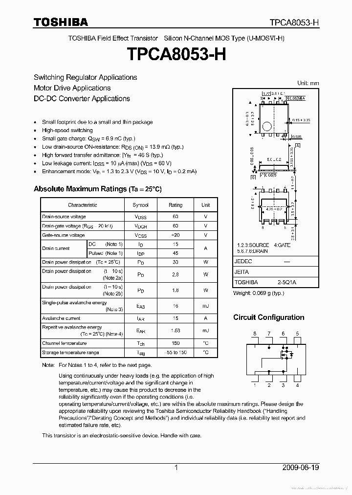 TPCA8053-H_7694676.PDF Datasheet