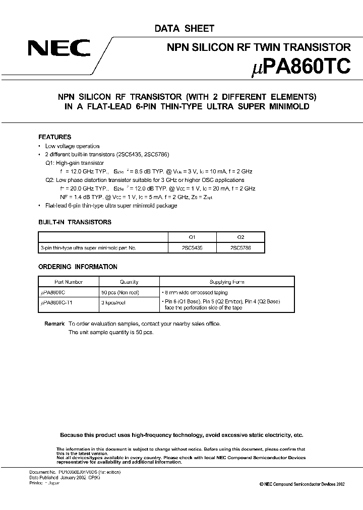 UPA860TC_7699211.PDF Datasheet