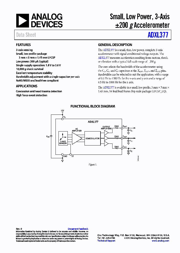 ADXL377_7700516.PDF Datasheet