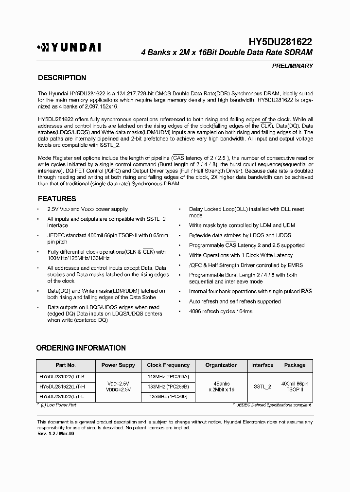 HY5DU281622_7701848.PDF Datasheet