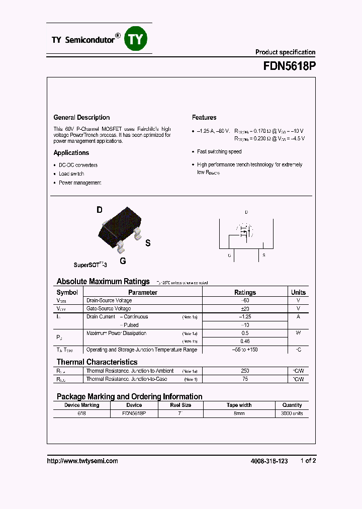 FDN5618P_7702856.PDF Datasheet