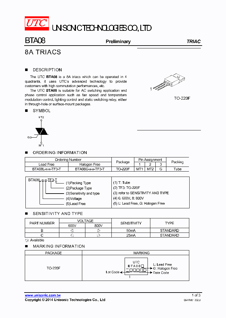BTA08_7703446.PDF Datasheet