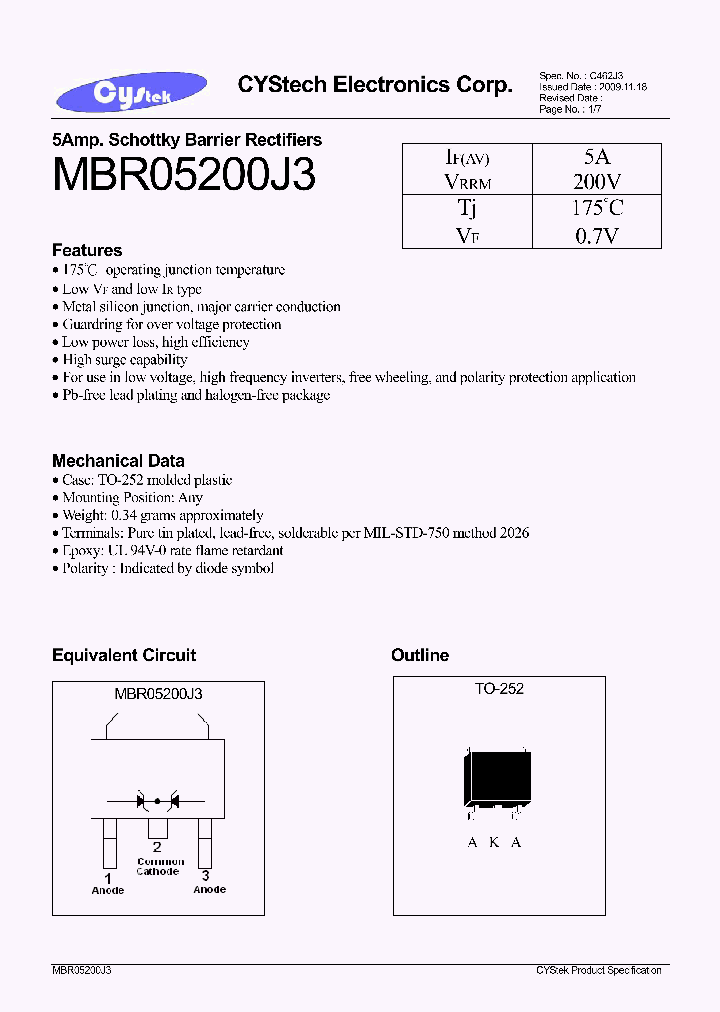 MBR05200J3_7705480.PDF Datasheet