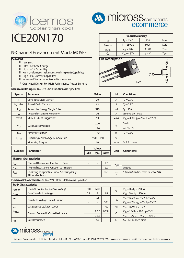 ICE20N170_7710990.PDF Datasheet
