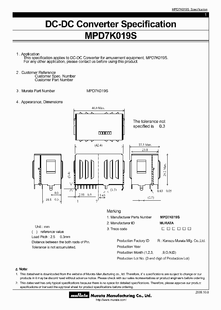 MPD7K019S_7711417.PDF Datasheet