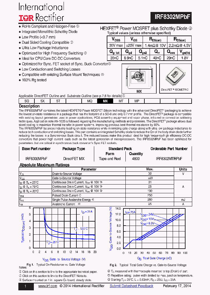 IRF8302MPBF_7713325.PDF Datasheet