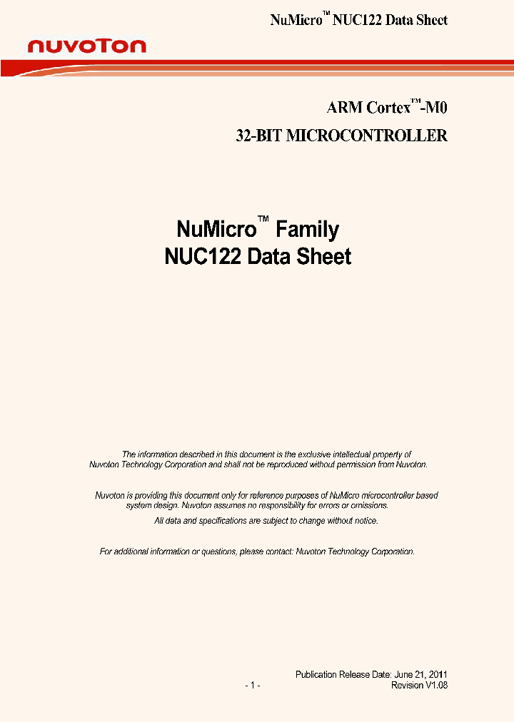 NUC122_7717882.PDF Datasheet