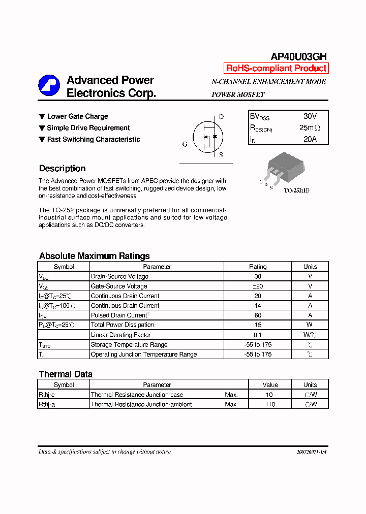 AP40U03GH_7735341.PDF Datasheet