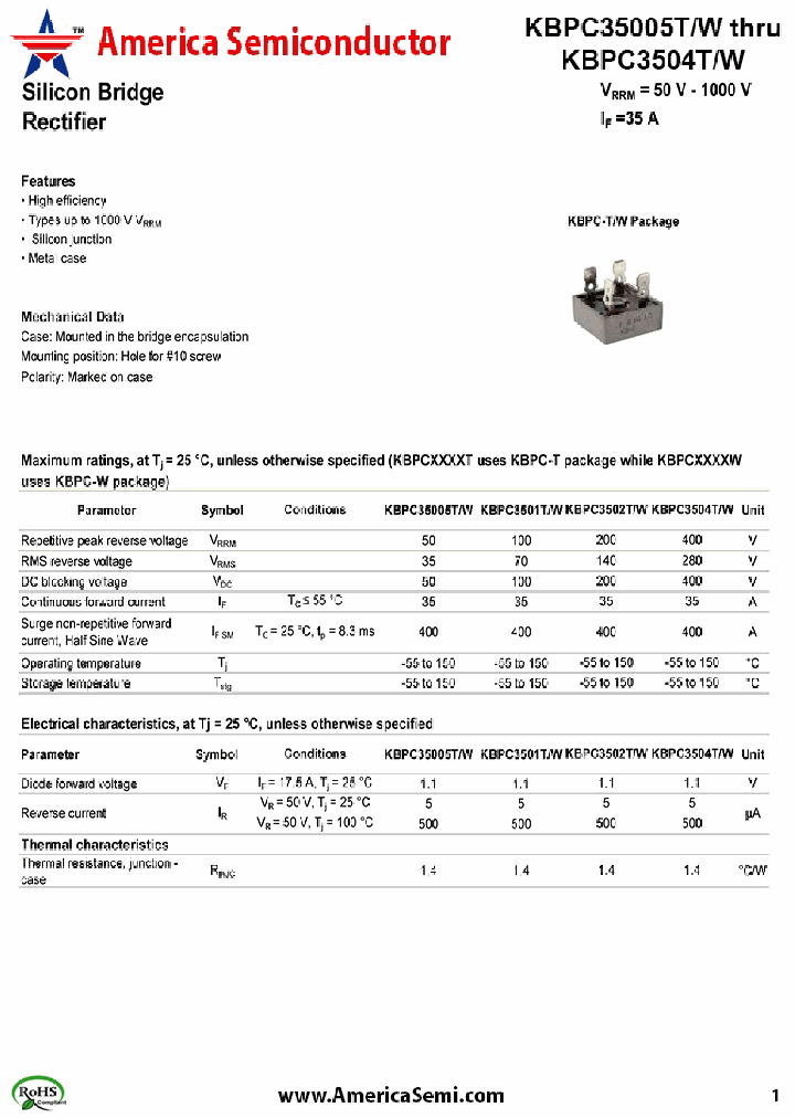 KBPC3501TW_7740290.PDF Datasheet