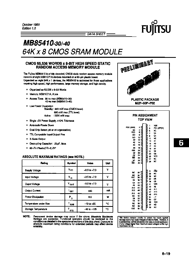 MB85410-40PJPZ_7742503.PDF Datasheet
