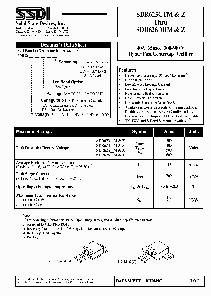 SDR626CTZDB_7747668.PDF Datasheet