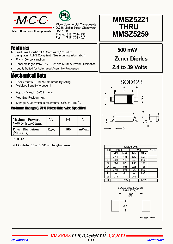 MMSZ5231-TP_7752845.PDF Datasheet