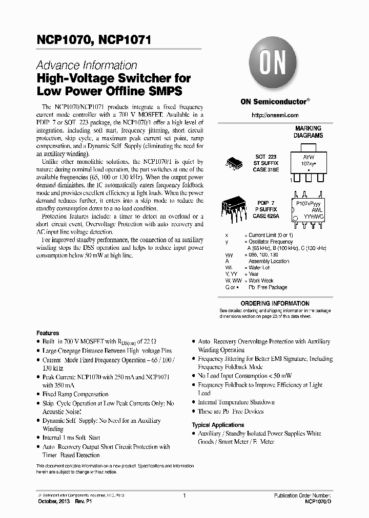 NCP1070_7769087.PDF Datasheet