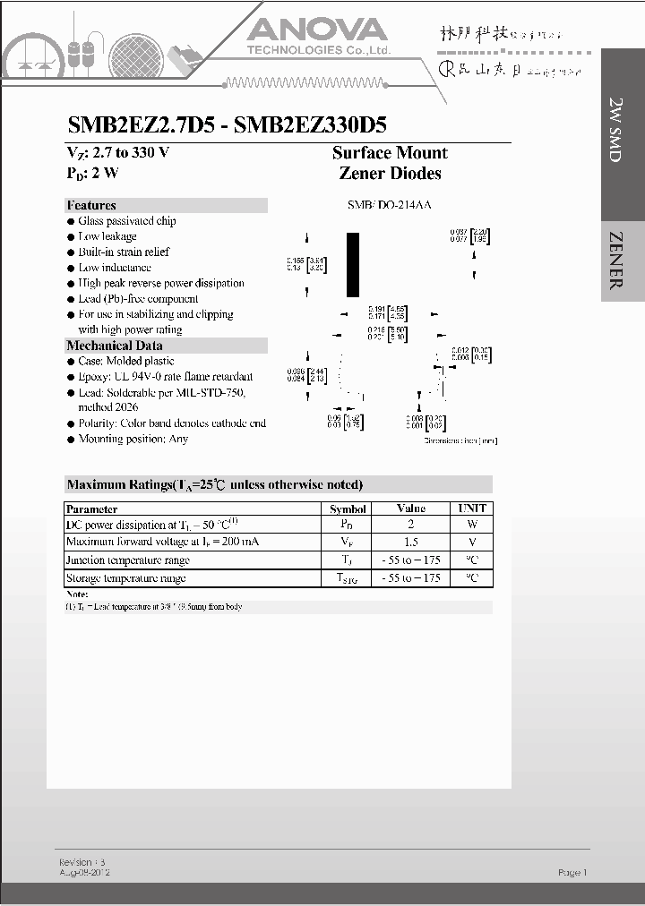 SMB2EZ150D5_7741417.PDF Datasheet