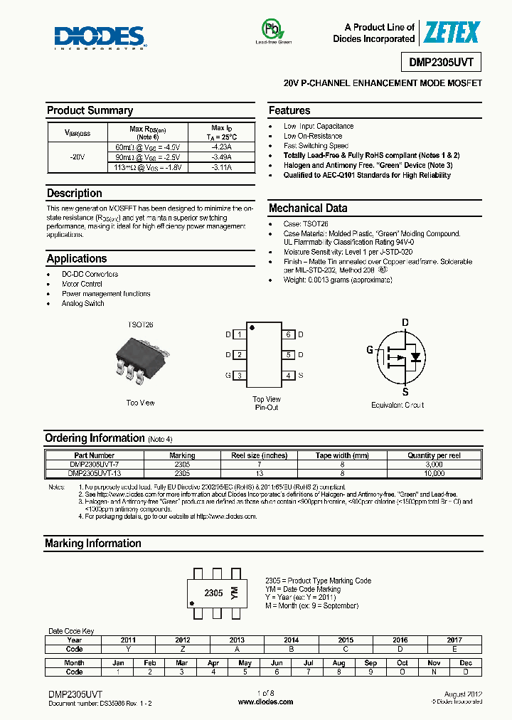 DMP2305UVT-13_7785539.PDF Datasheet
