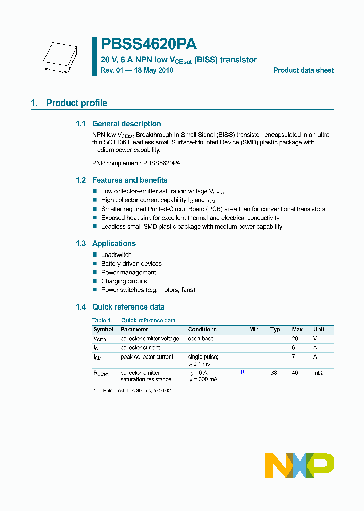 PBSS4620PA_7813448.PDF Datasheet