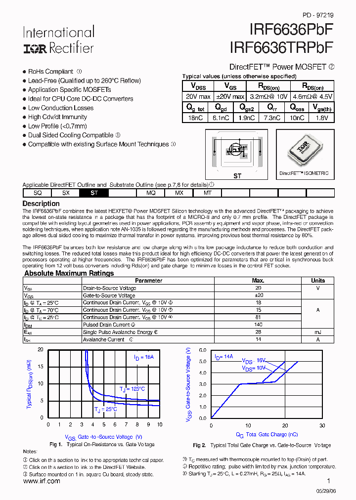 IRF6636TRPBF_7820205.PDF Datasheet