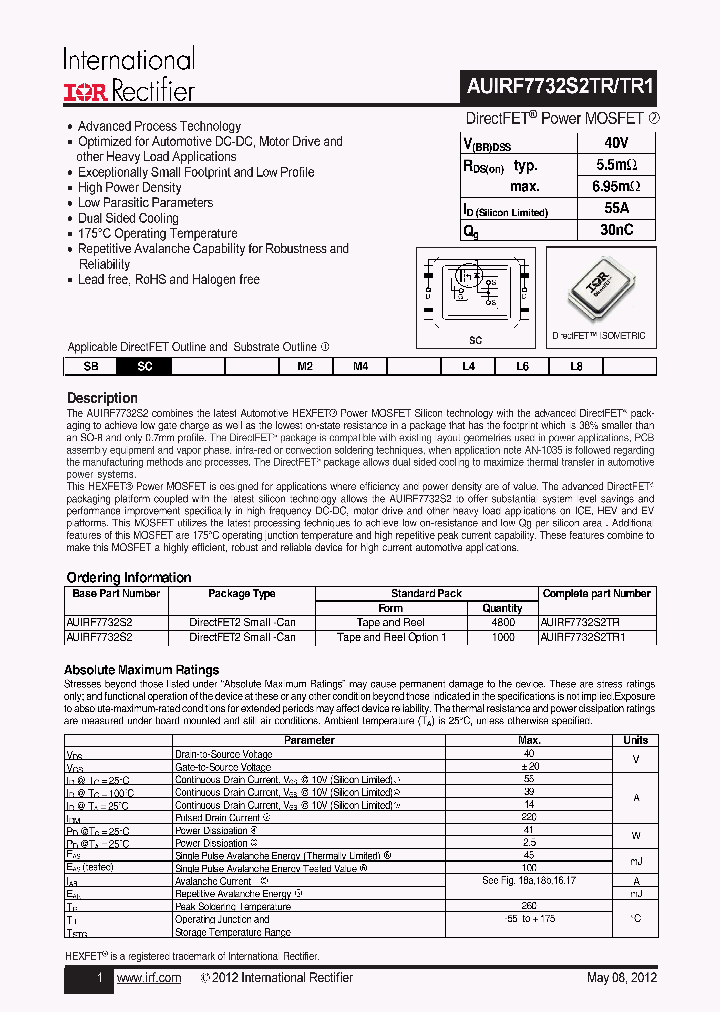 AUIRF7732S2TR_7774741.PDF Datasheet