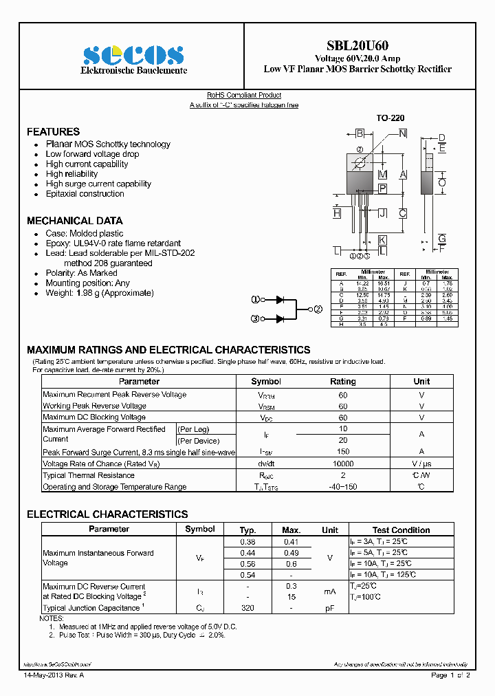 SBL20U60_7771831.PDF Datasheet