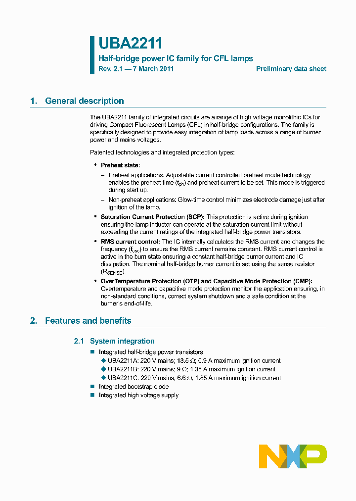 UBA2211APN1_7767005.PDF Datasheet