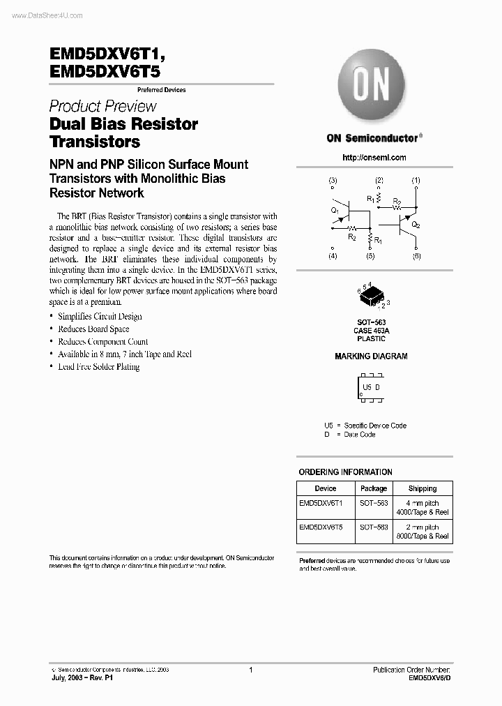 EMD5DXV6T1_7751684.PDF Datasheet