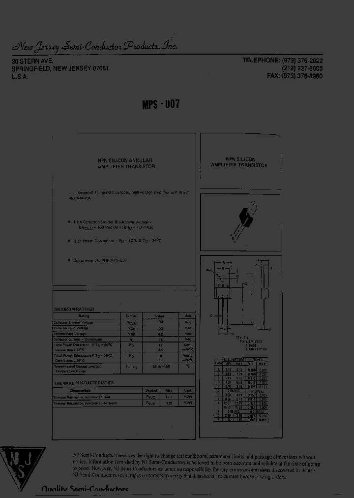 MPSU07_7840423.PDF Datasheet