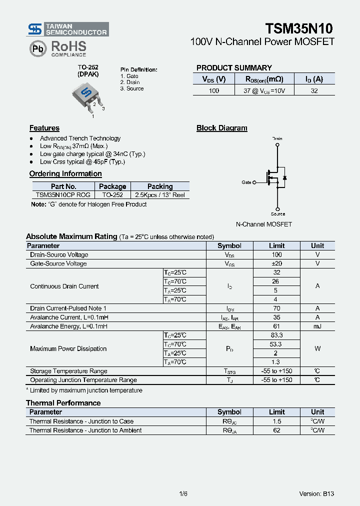 TSM35N10CPROG_7841608.PDF Datasheet
