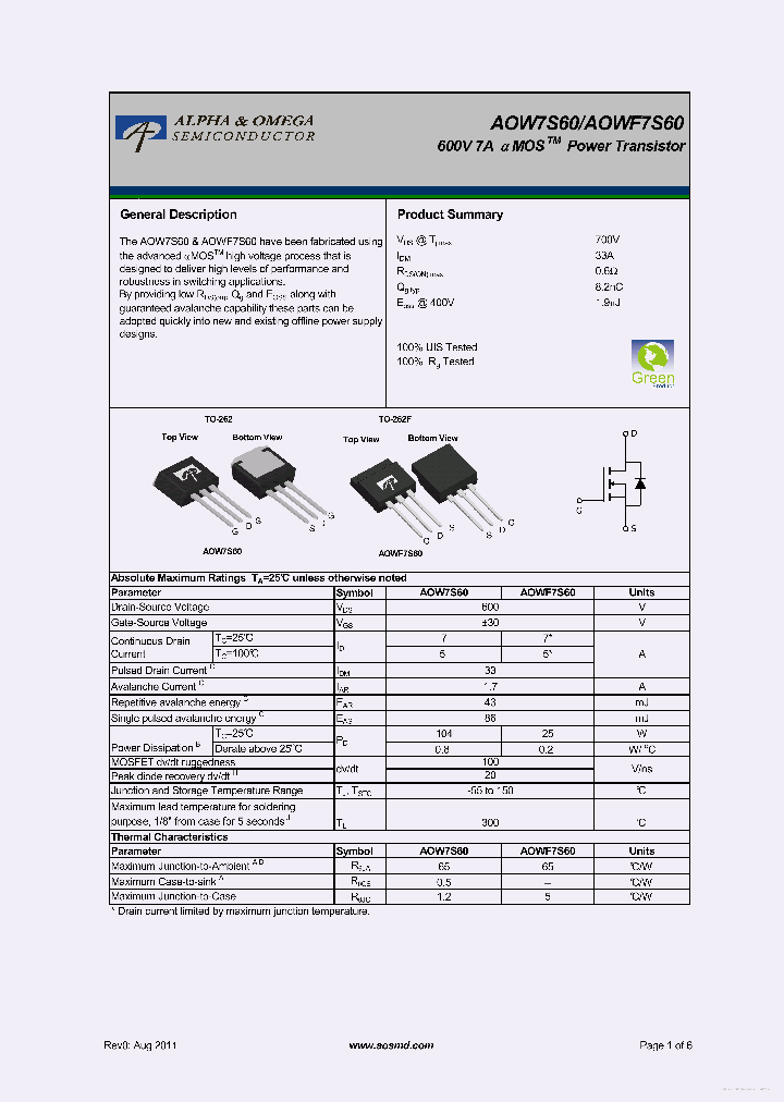 AOWF7S60_7758655.PDF Datasheet