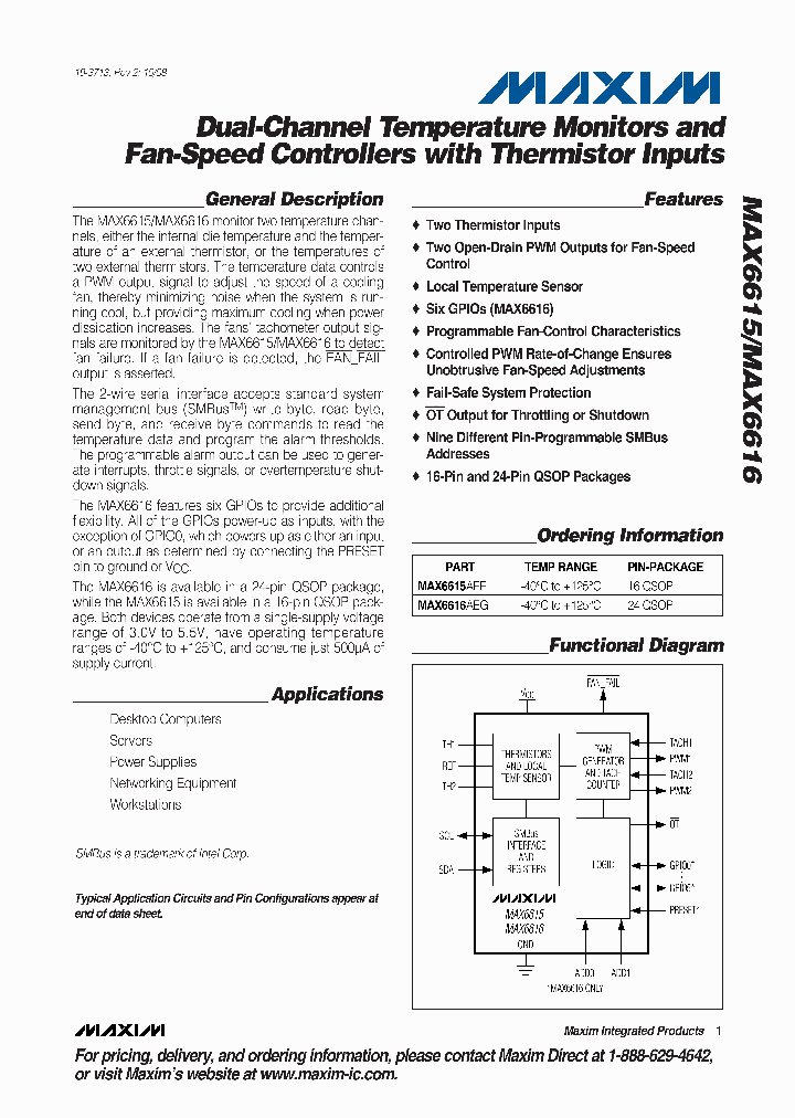 MAX6616AEG_7774713.PDF Datasheet