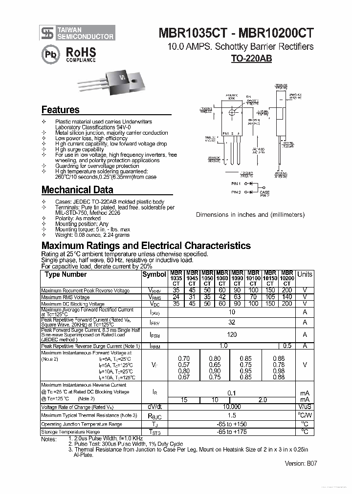 MBR1045CT_7759486.PDF Datasheet