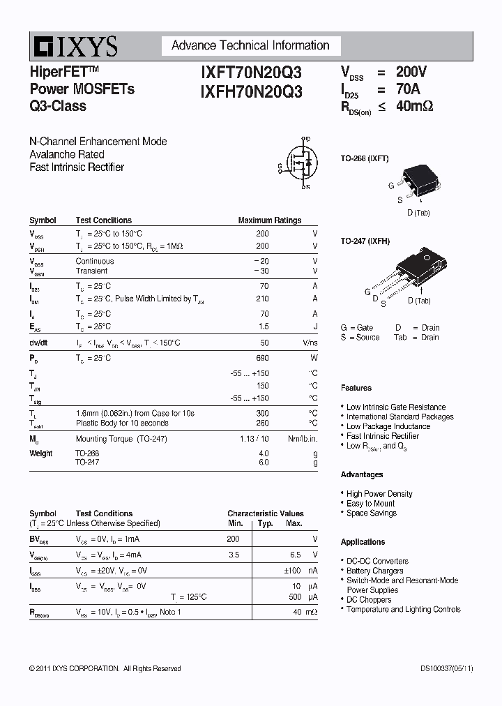 IXFT70N20Q3_7849204.PDF Datasheet