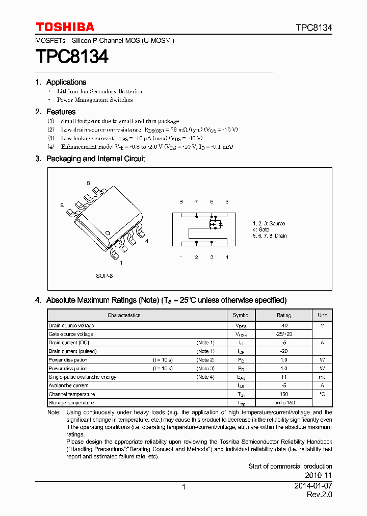 TPC8134_7850609.PDF Datasheet