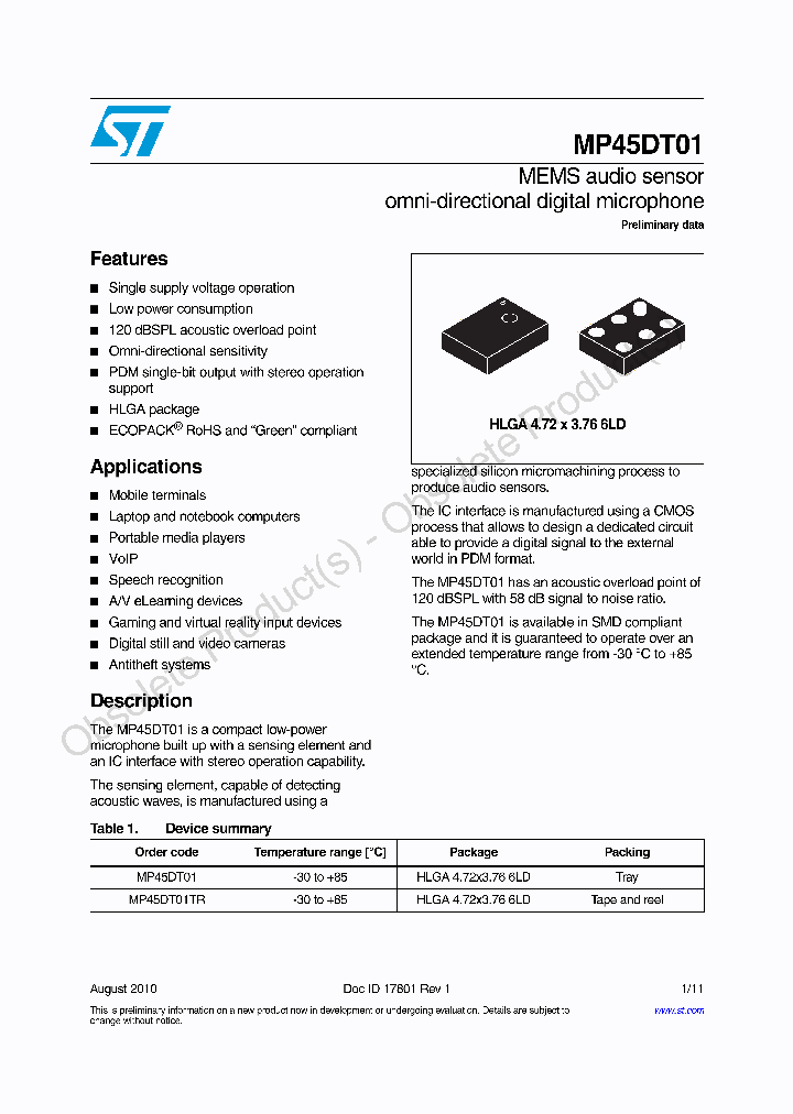 MP45DT01_7854273.PDF Datasheet