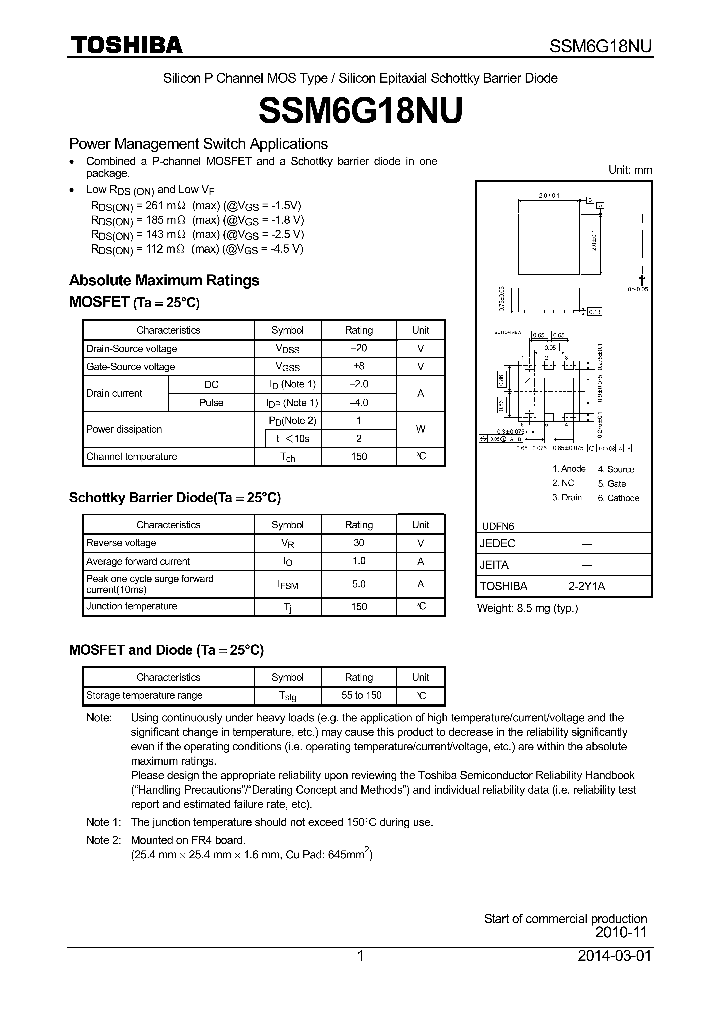 SSM6G18NU_7866740.PDF Datasheet