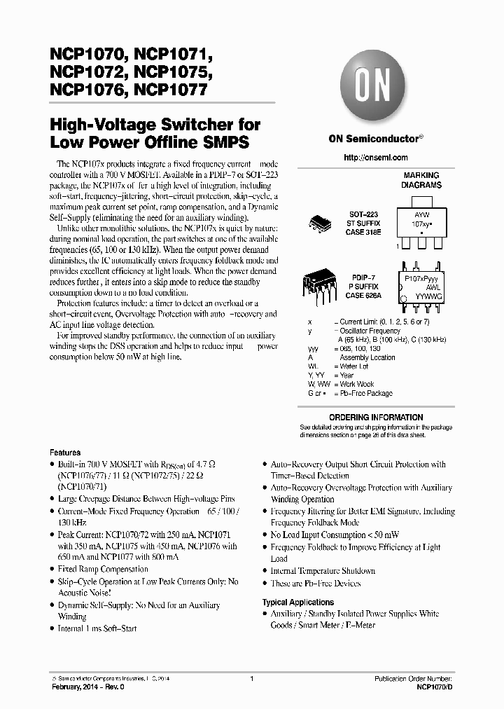 NCP1076_7769726.PDF Datasheet