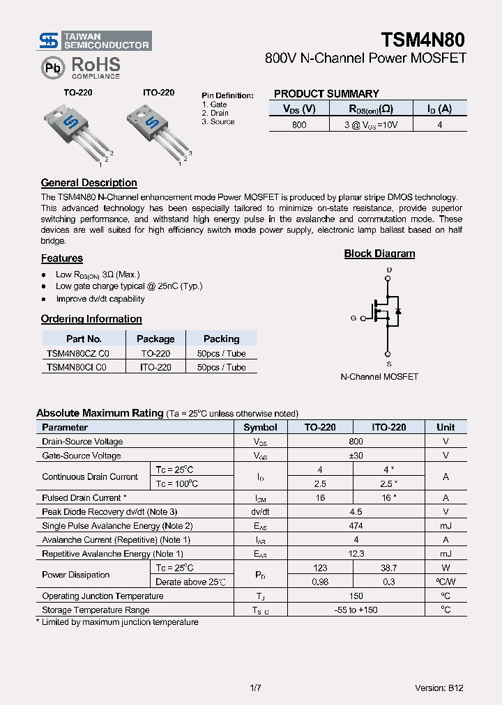 TSM4N80_7868958.PDF Datasheet