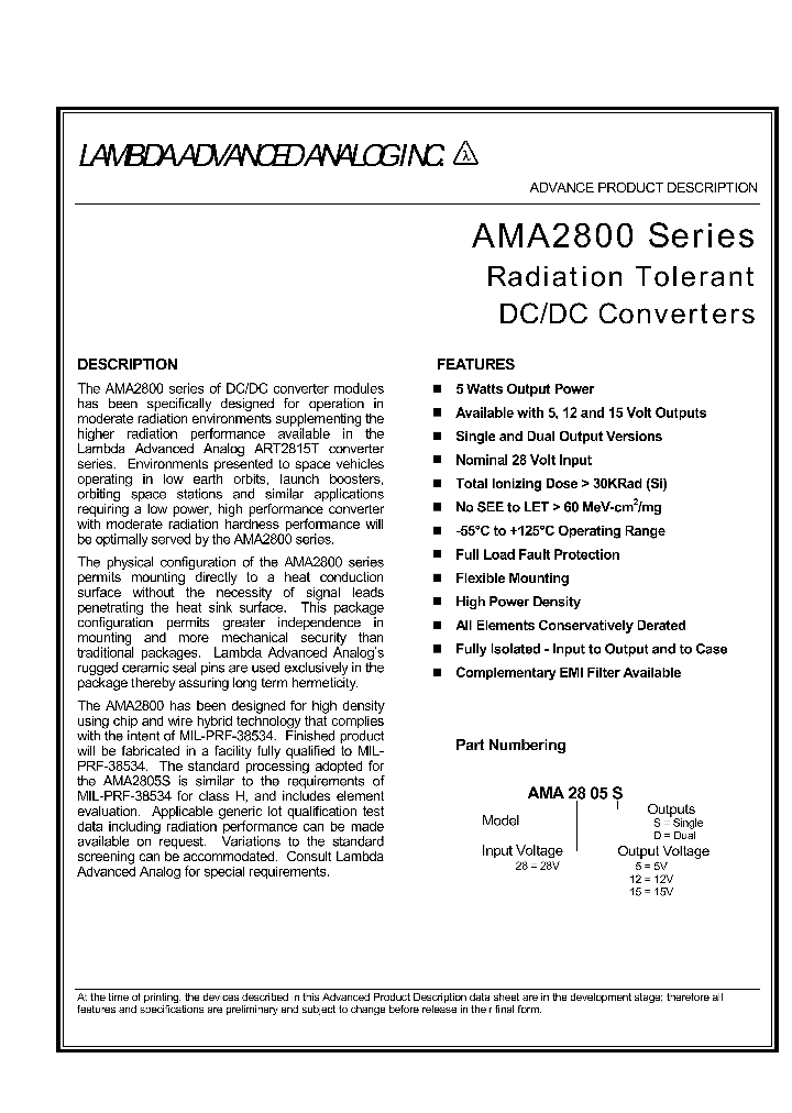 AMA2800_7835451.PDF Datasheet