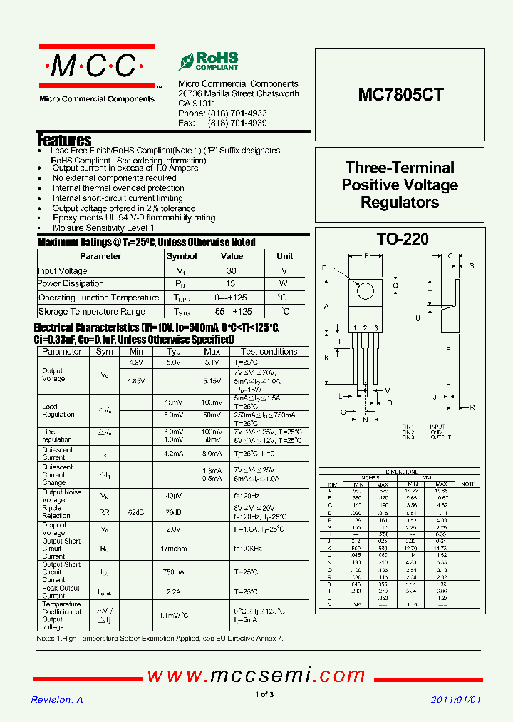MC7805CT11_7870169.PDF Datasheet