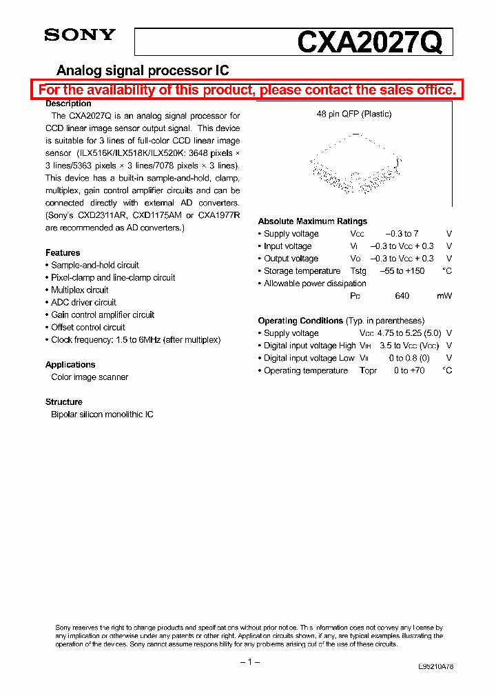 CXA2027Q_7837562.PDF Datasheet