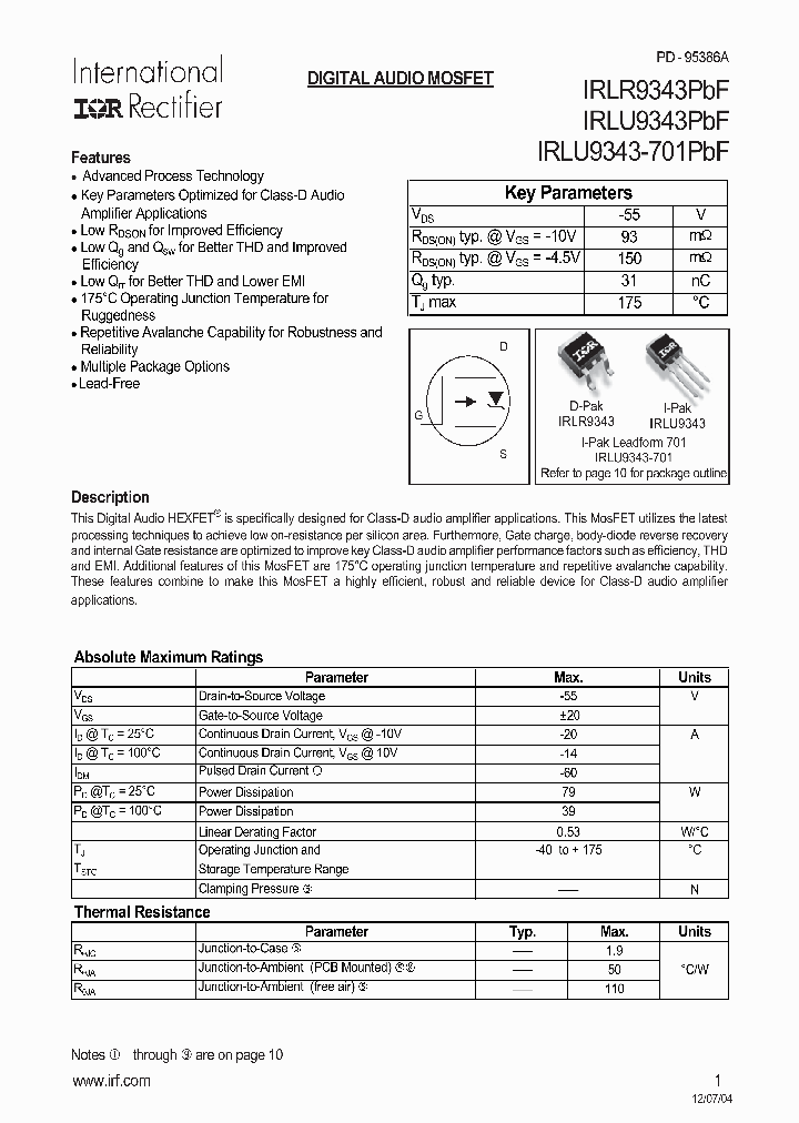 IRLU9343PBF_7837181.PDF Datasheet