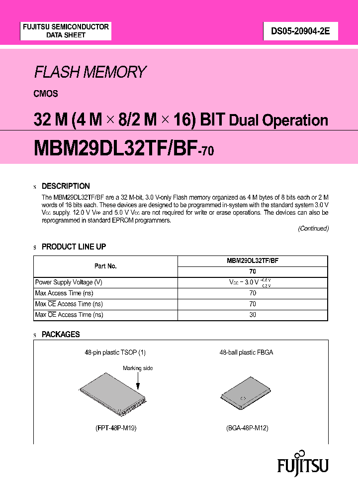 MBM29DL32BF70TN_7850413.PDF Datasheet