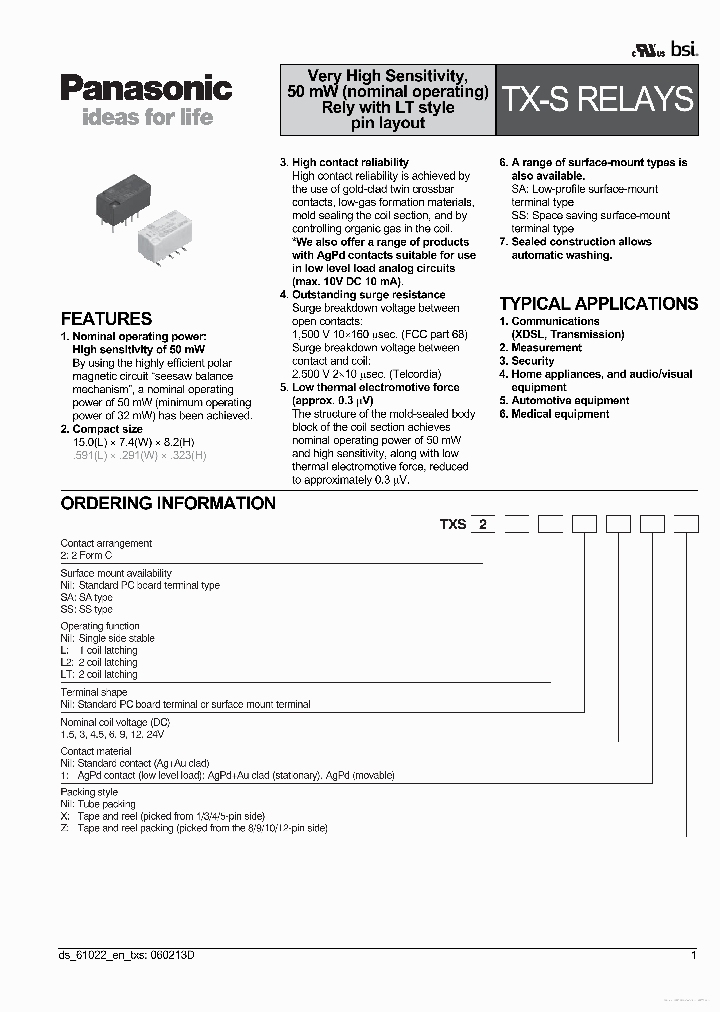 TXS2SX-LT-3V_7772932.PDF Datasheet