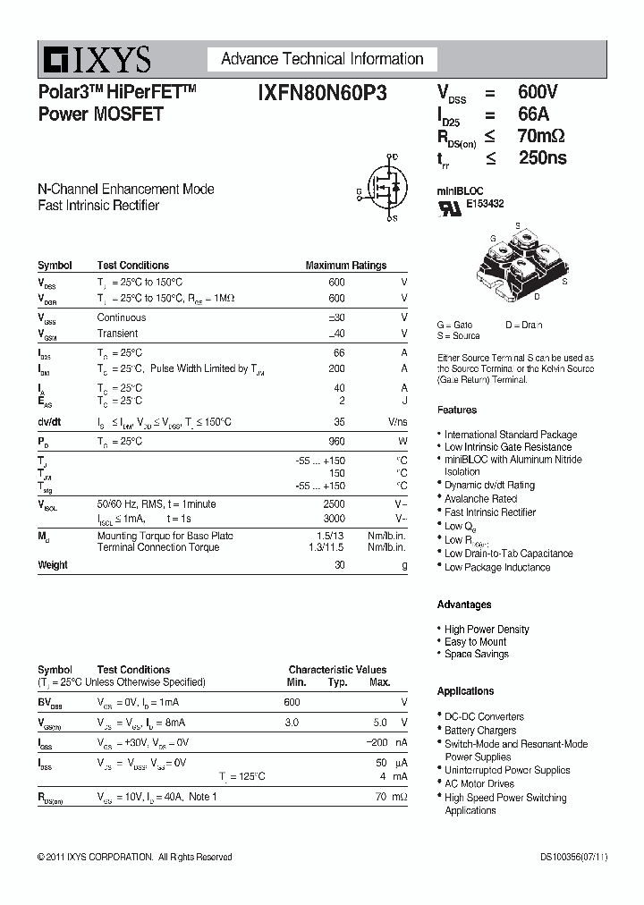 IXFN80N60P3_7779718.PDF Datasheet