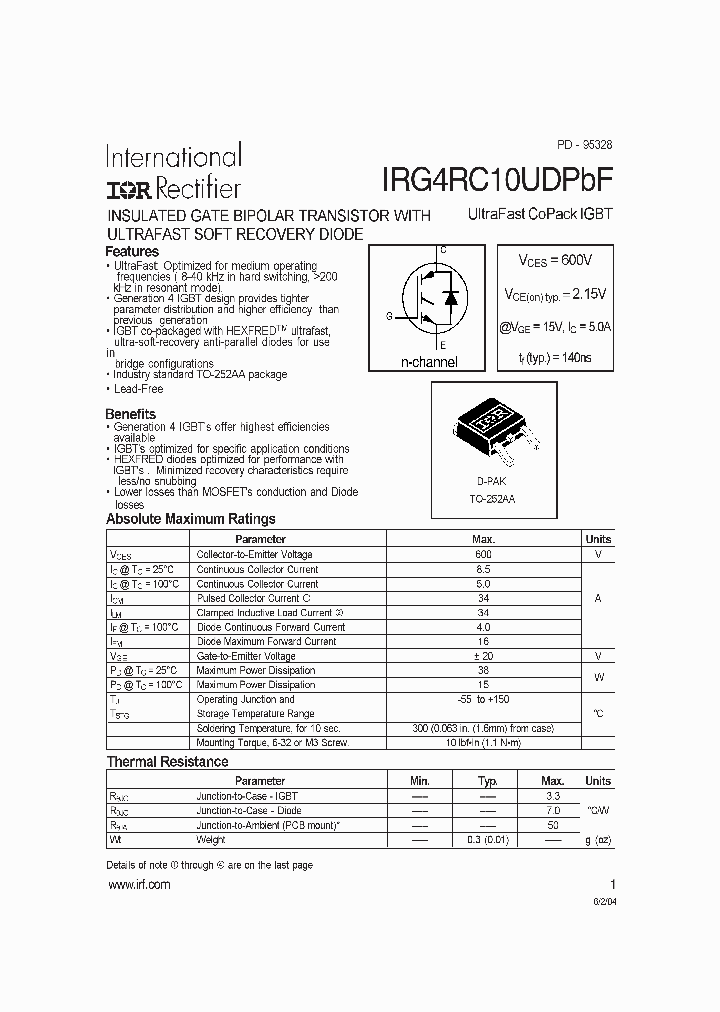 IRG4RC10UDPBF_7887426.PDF Datasheet