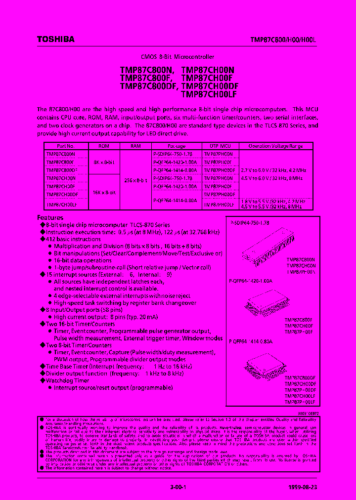 TMP87CH00N_7892284.PDF Datasheet