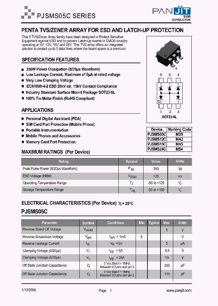 PJSMS05C09_7892305.PDF Datasheet