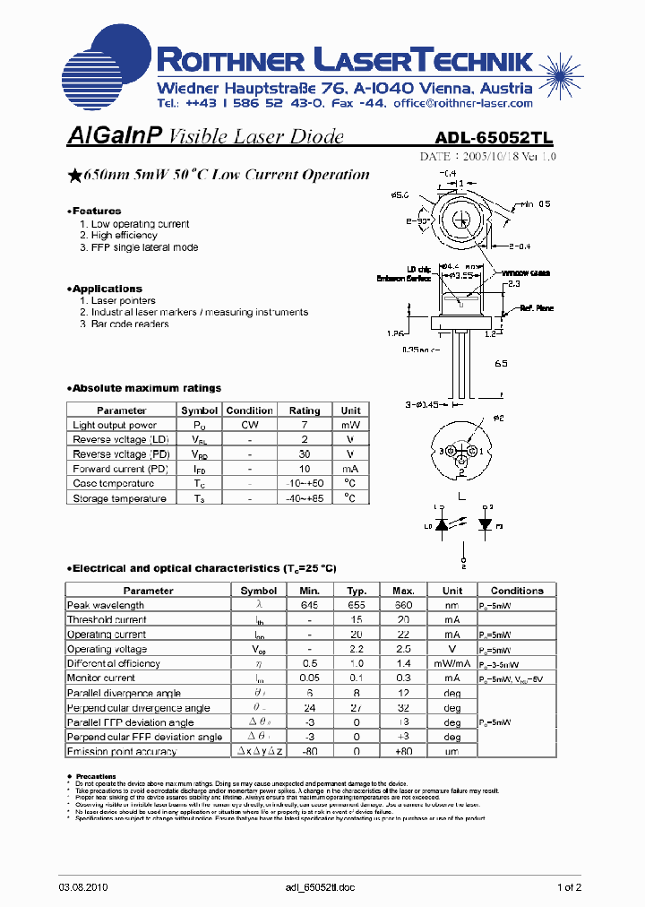 ADL-65052TL_7909017.PDF Datasheet