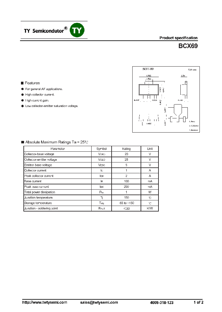 BCX69-10_7912603.PDF Datasheet